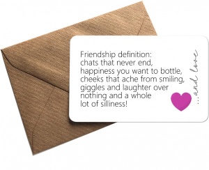 Sentimental Friendship Definition Metal Wallet Card Keepsake